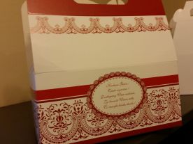 pudełko cukiernicze na ciasto ślub